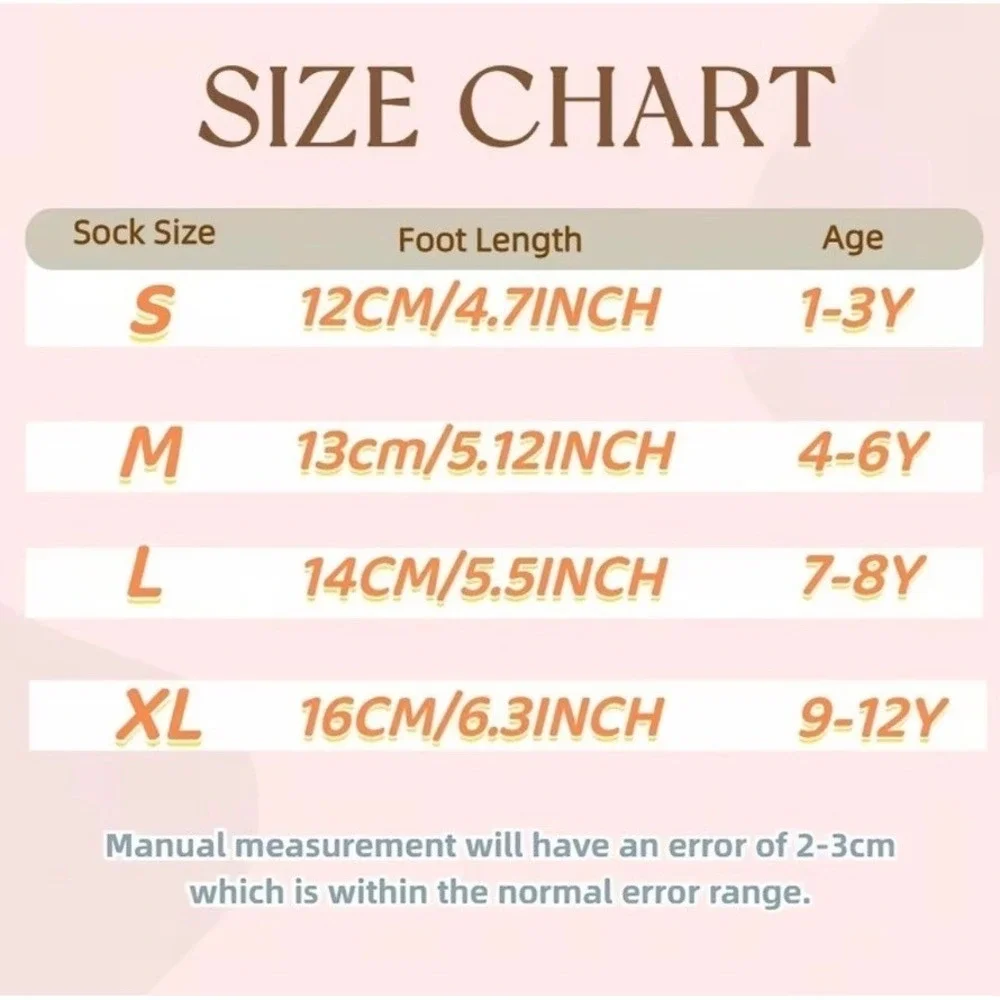 Calcetines Para Piñas (6-8‎ Años) 5 Pares Estilo Caprichoso Tonos Pastel